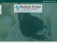 Tablet Screenshot of medlockbridgevet.com